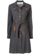 Christian Dior Pre-owned Trotter Pattern Denim Coat - Blue