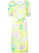 Leonard Shortsleeved Floral Print Dress - Yellow & Orange