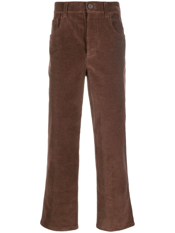 Nanushka Corduroy Straight-leg Trousers - Brown