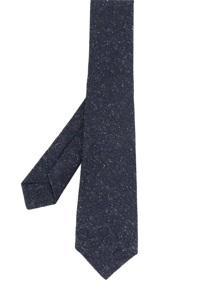 Kiton Fine Knit Tie - Grey