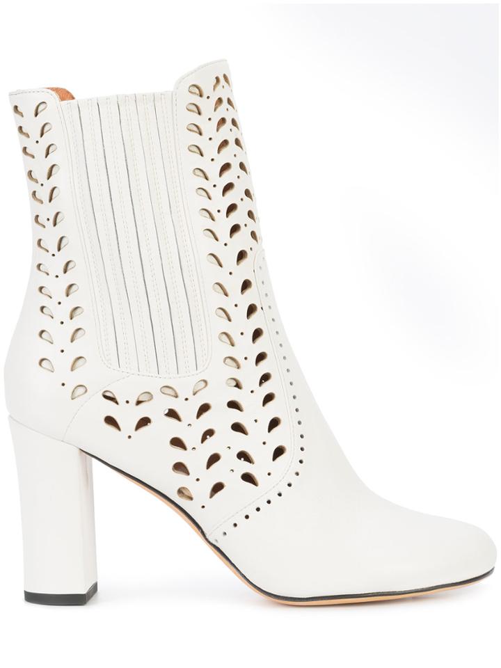 Derek Lam Emilia Laser Cut Chelsea - White