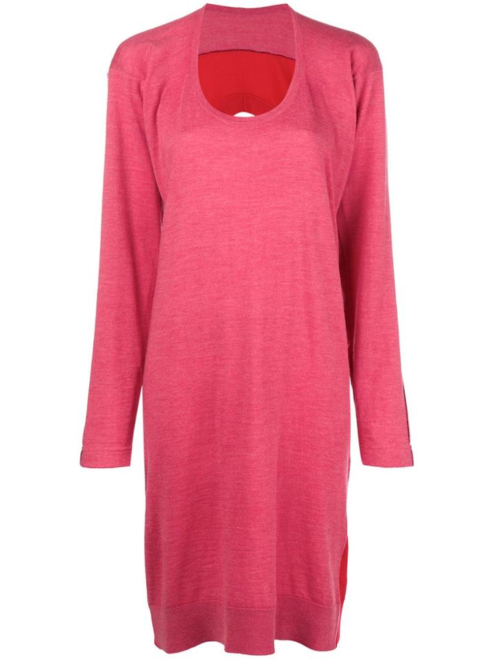 Mm6 Maison Margiela Keyhole Back Dress - Red