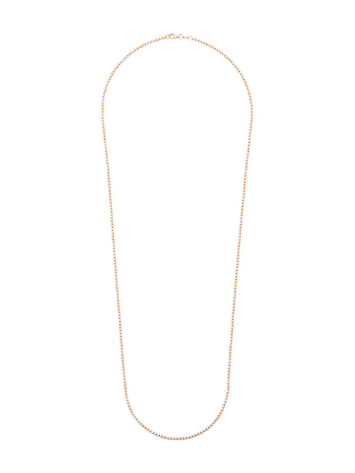Carolina Bucci 18kt Rose And White Gold Long Disco Ball Necklace -