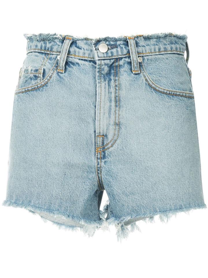 Nobody Denim High Boy Frayed Shorts - Blue
