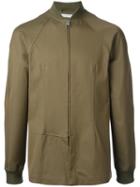 J.w.anderson Slim-fit Bomber Jacket, Men's, Size: 46, Green, Cotton/polyamide