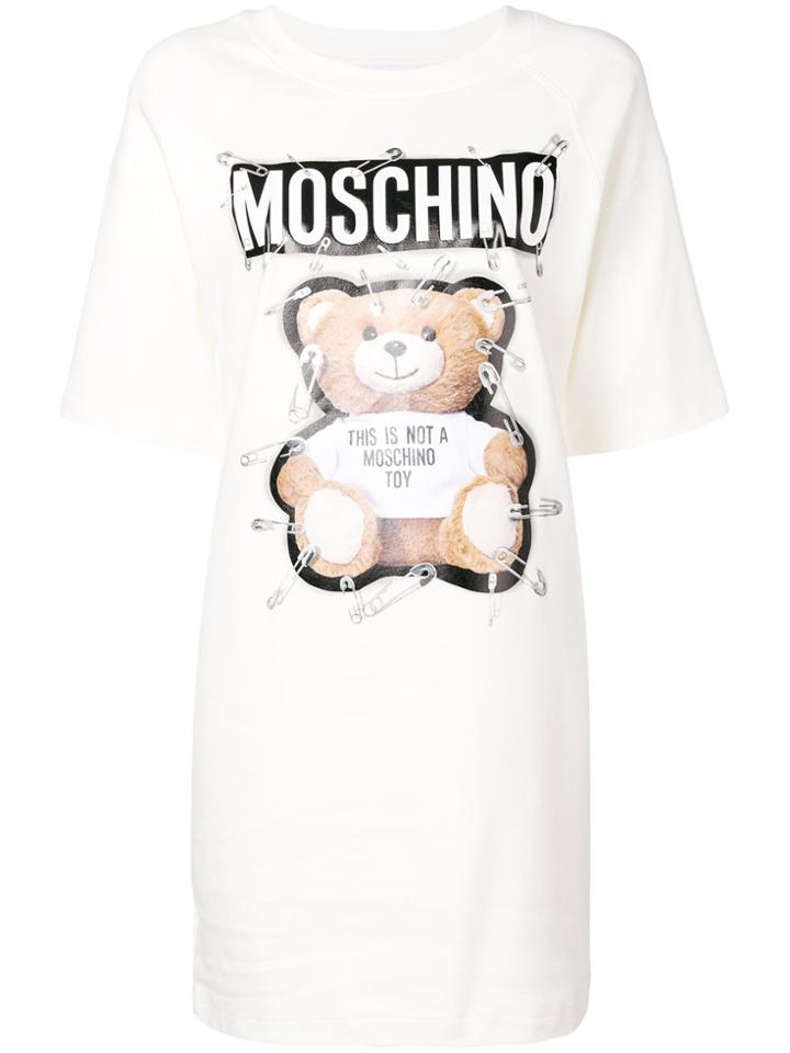 Moschino Teddy Bear T-shirt Dress - White
