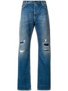 Kent & Curwen Distressed Straight-fit Jeans - Blue