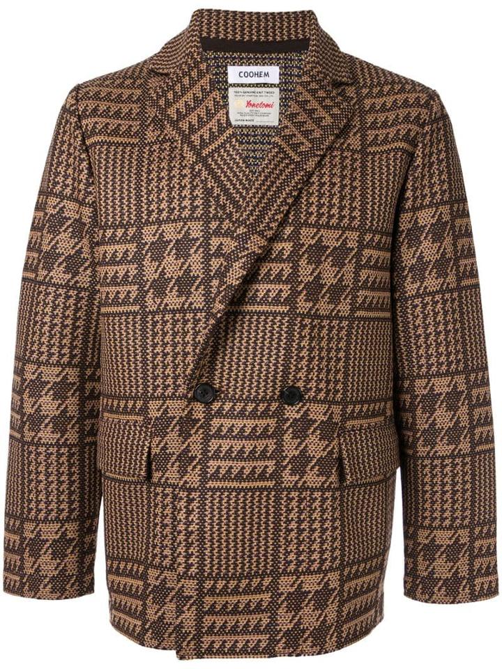 Coohem Tweed Blazer - Brown