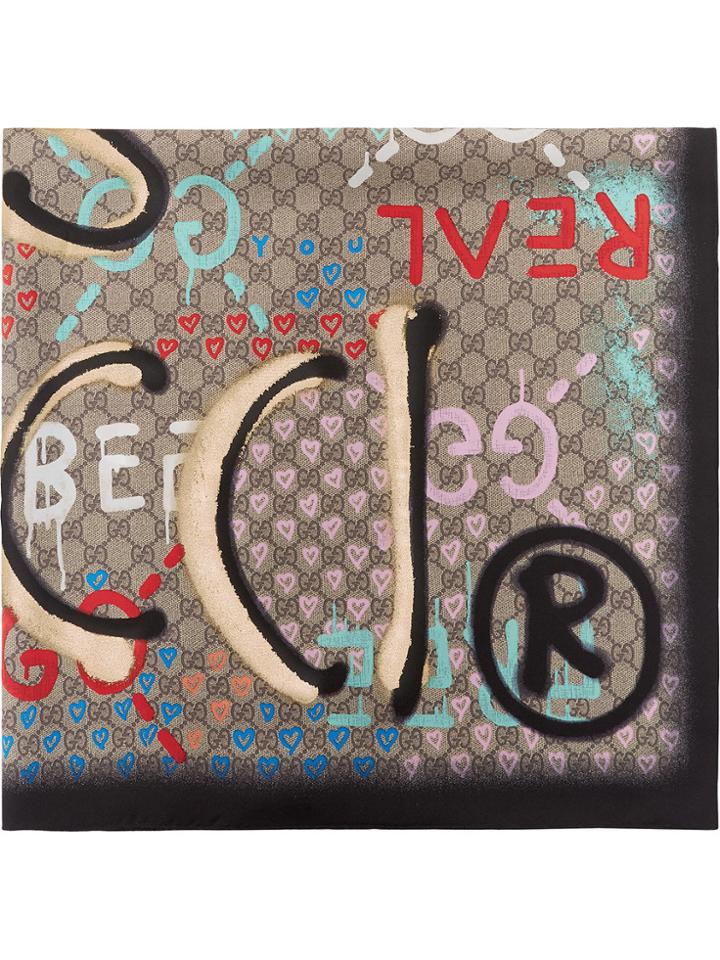 Gucci Guccighost Scarf - Brown