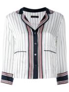 Equipment Equipment X Kate Moss Striped Shirt, Women's, Size: Xs, White, Silk