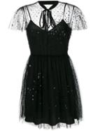 Red Valentino - Sequin Embellished Mini Dress - Women - Polyamide/polyester - 44, Black, Polyamide/polyester
