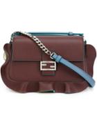Fendi Micro 'double Baguette' Crossbody Bag, Women's, Suede/leather