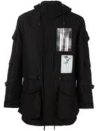 Givenchy Flag Patch Parka, Men's, Size: 52, Black, Cotton/polyamide/cupro