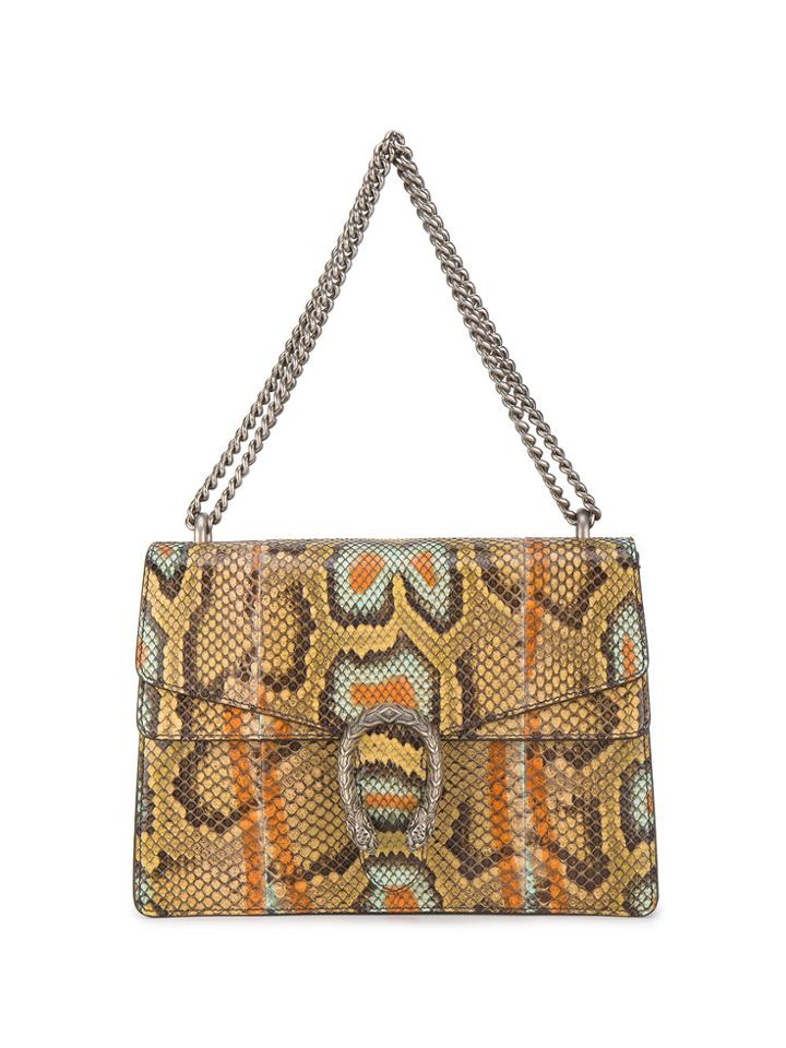 Gucci Brown Dionysus Medium Python Shoulder Bag - Multicolour