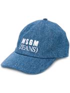 Msgm Logo Baseball Cap - Blue