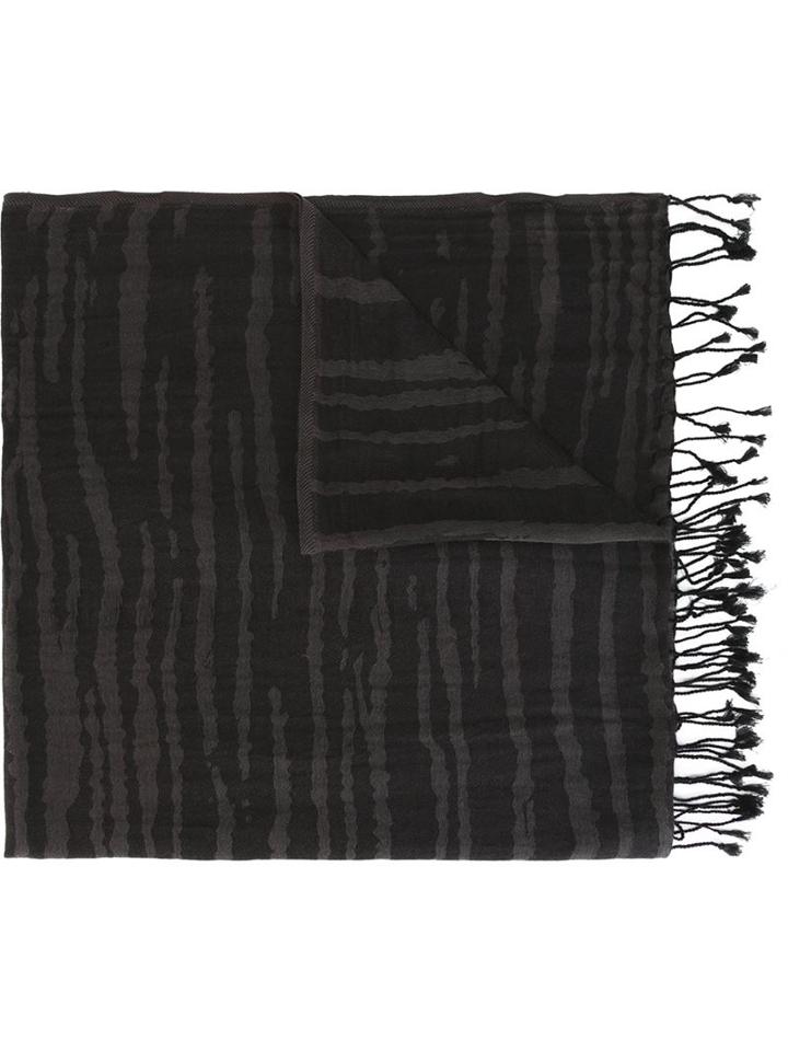 Diesel Zebra Print Scarf, Adult Unisex, Grey, Cotton