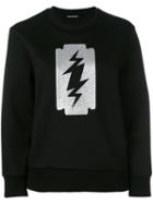 Neil Barrett Printed Sweatshirt, Women's, Size: Medium, Black, Viscose/polyurethane