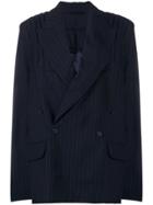 Hed Mayner Oversized Striped Blazer - Blue