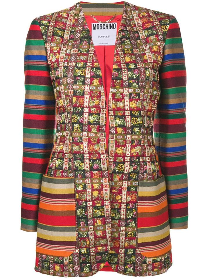 Moschino Vintage 1990's Patchwork Jacket - Red