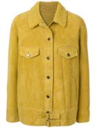 Meteo By Yves Salomon Boxy Button Jacket - Yellow & Orange