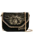Stella Mccartney Embroidered Falabella Mini Bag - Black