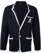 Loveless Skull Print Jacket, Men's, Size: 2, Blue, Cotton/linen/flax