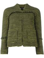Proenza Schouler Tweed Jacket, Women's, Size: 6, Black, Cotton/acetate/silk