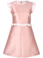 Red Valentino Flared Frill-trim Mini Dress - Nude & Neutrals