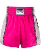 Versace Logo-stripe Boxing Shorts - Pink