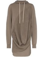 Rick Owens Drkshdw Slouch Front Drawstring Hoodie - Brown