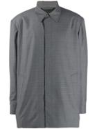 Balenciaga Square-shoulder Tailored Shirt Jacket - Grey