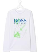 Boss Kids Teen Long-sleeve Printed T-shirt - White