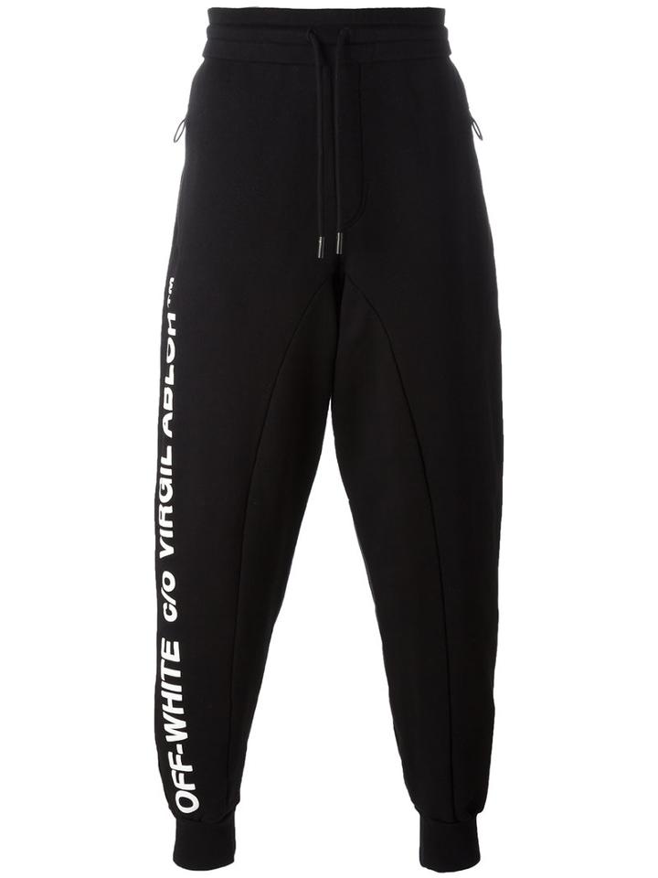 Off-white Virgil Abloh Track Pants, Men's, Size: Large, Black, Cotton