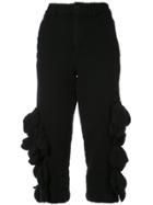 Comme Des Garçons Embellished Cropped Trousers - Black