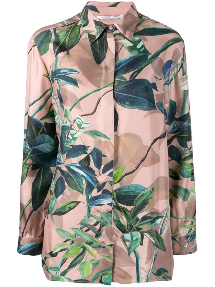 Agnona Floral Print Shirt - Pink