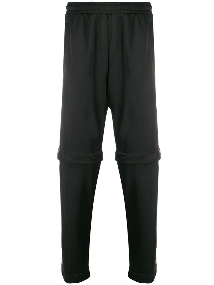 Fendi Logo-stripe Detachable-leg Trousers - Black