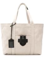 Tila March Leather Trim Tote - Neutrals