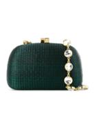 Serpui Straw Clutch Bag, Women's, Green, Linen/flax