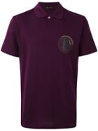 Versace - Gladiator Badge Polo Shirt - Men - Cotton - S, Pink/purple, Cotton