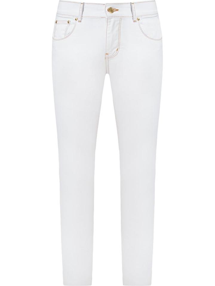 Amapô Skinny Trousers, Men's, Size: 48, White, Cotton/spandex/elastane