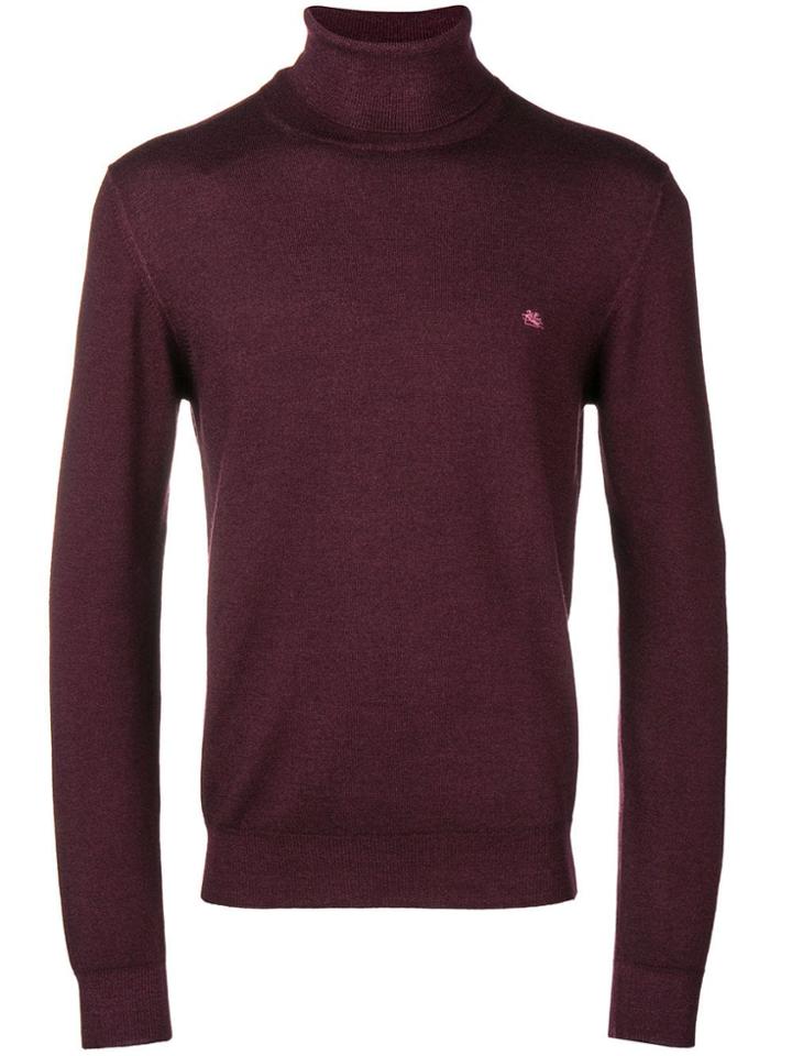 Etro Turtleneck Fitted Jumper - Purple