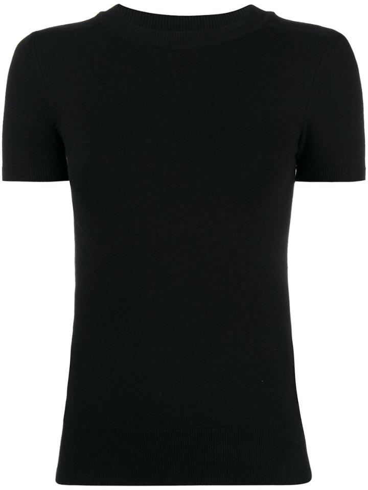 Joostricot Black Slim Fit Knitted T Shirt