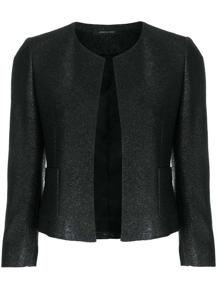 Tagliatore Metallic Woven Lucy Blazer - Black