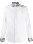 Alexander Mcqueen Camouflage Collar And Cuff Shirt - White