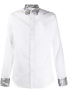 Alexander Mcqueen Camouflage Collar And Cuff Shirt - White