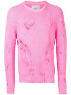 Laneus Distressed Jumper - Pink