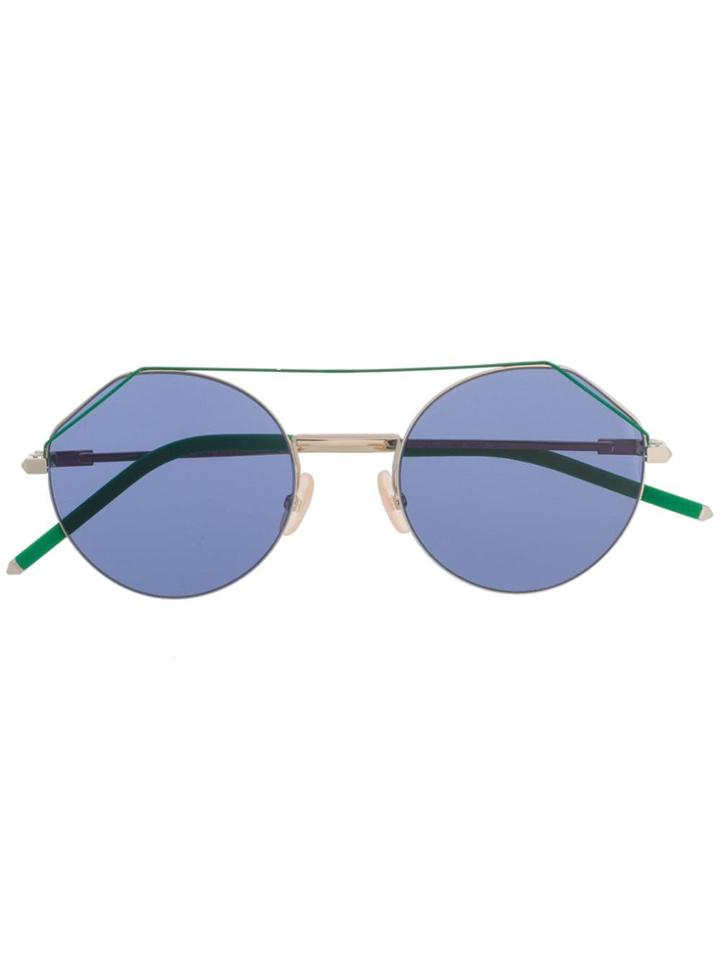 Fendi Eyewear Round Sunglasses - Green