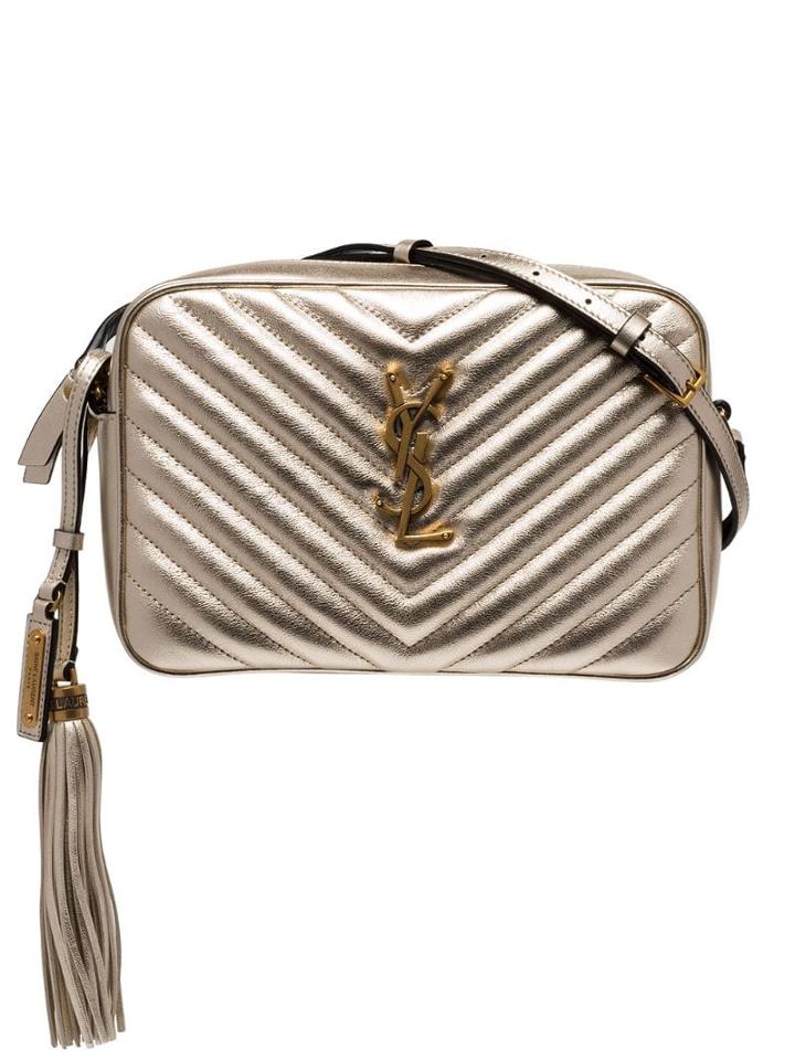 Saint Laurent Loulou Quilted Cross-body Bag - Metallic