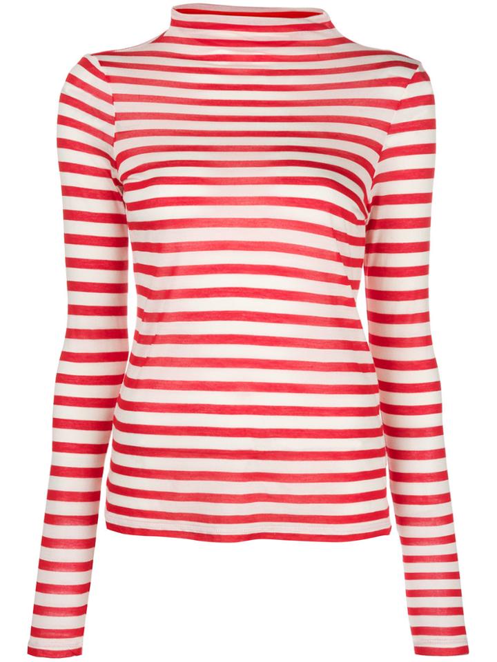 Semicouture Striped Longsleeved T-shirt - Red