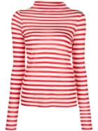 Semicouture Striped Longsleeved T-shirt - Red